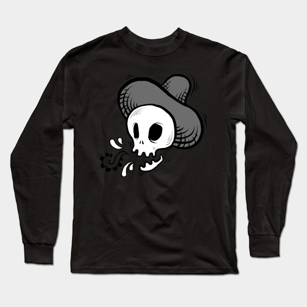 cowboy skull Long Sleeve T-Shirt by American VIP